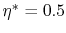 $ \eta ^\ast =0.5$